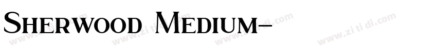 Sherwood Medium字体转换
